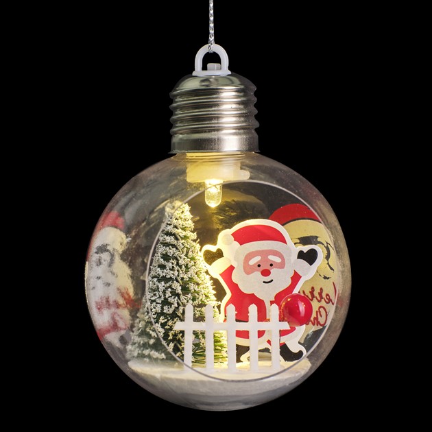 SANTA CLAUS decoration 3-pack LED